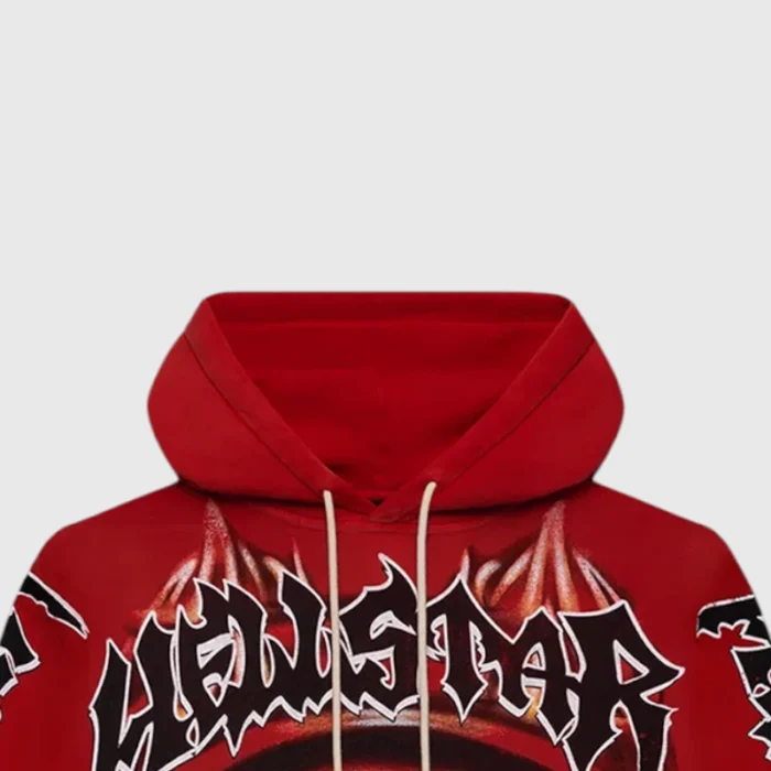 Hellstar Halloween Skeleton Airbrush Hoodie Closeup