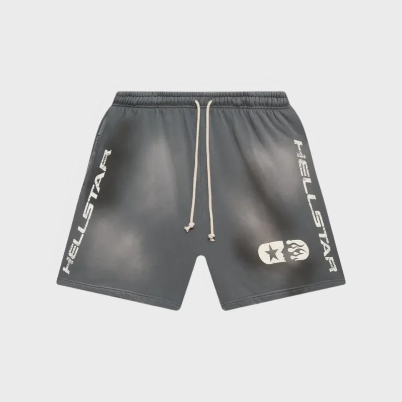 Hellstar Studios Graphic Print Shorts grey