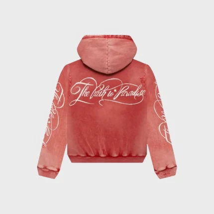 Hellstar Path To Paradise Zip-Up Red Hoodie
