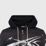 Hellstar Spiderweb Sport Logo Zip-Up Closeup Hoodie