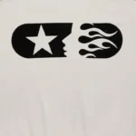Hellstar Sports Crewneck White Sweater Closeup