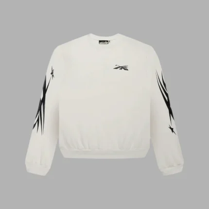 Hellstar Sports Crewneck White Sweater Front