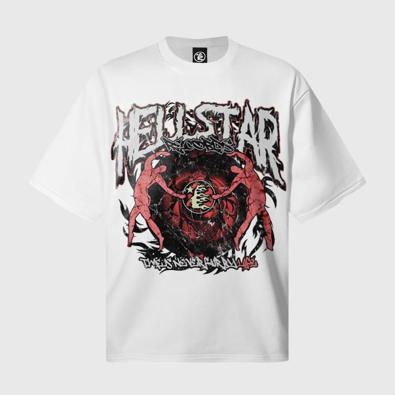Hellstar Records print white T-shirt